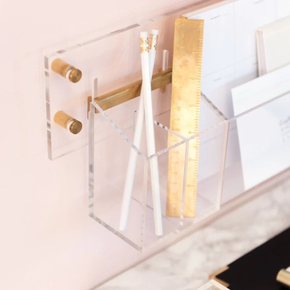 Russell + Hazel Acrylic Wall Valet, Accessory Cup - Picture 4 of 12